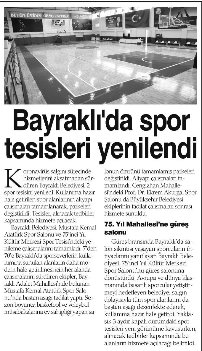 Bayraklı'da Spor Tesisleri Yenilendi (Haber Ekspres)