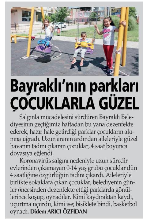 Bayraklı'nın Parkları Çocuklarıyla Güzel (Yeni Gün)