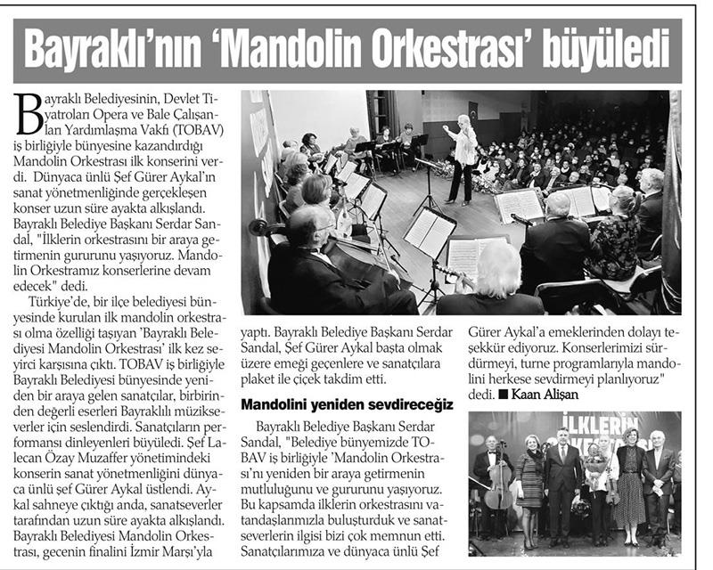 BAYRAKLI'NIN MANDOLİN ORKESTRASI BÜYÜLEDİ (HABER EKSPRES)