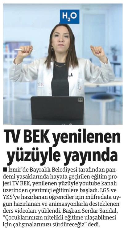 TV BEK YENİLENEN YÜZÜYLE YAYINDA (HÜRRİYET)