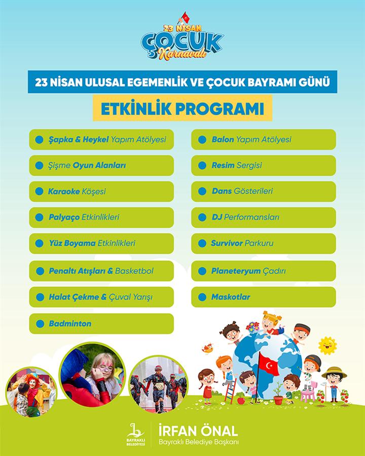 Bayraklı’da ’23 Nisan Karnavalı’ düzenlenecek